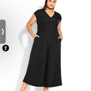 City Chic Aria Jumpsuit, Black — NEW with Tags